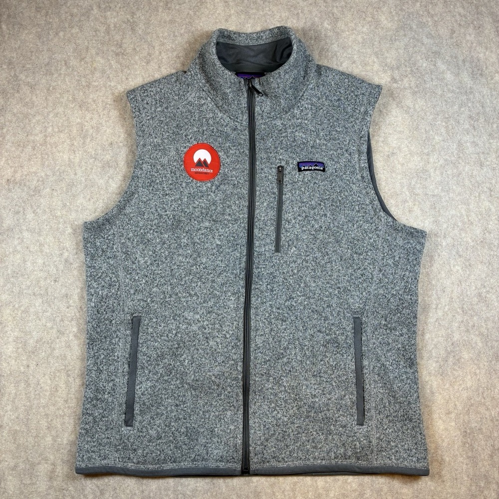 Patagonia Better Sweater Mens L Heathered Gray Vest Full Zip - Company Logo